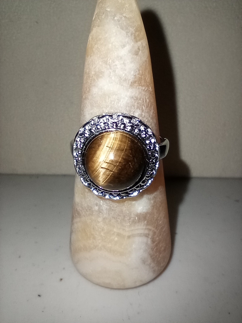 Tiger's Eye Adjustable Ring
